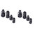 DOITOOL 8 Pcs Drill Bit Adapter Extention Wrench Black Extension Drill Bit Set Socket Wrench Set Socket Wrench Adapter Sleeve Chrome Vanadium Steel Converter Impact Driver Socket Adapter