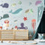 Large Ocean Wall Decals Peel and Stick Ocean Animals Wall Stickers Under The Sea Fish Decals Whale Octopus Turtle Jellyfish Stickers Murals for Kids Bedroom Playroom Baby Nursery Wall Art Decor
