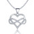 Infinity Heart Necklace for Women Girls, 925 Silver and 3A+ Cubic Zirconia Jewelry Necklaces for Women, Girlfriend and Wife, Love Heart Pendant Valentine's Day Birthday Gifts for Her, 18" Chain with 2" Extender