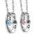MJartoria Matching Necklaces for Couples, His and Hers Engraved Rhinestone Ring Pendant Set Gifts for Boyfriend Girlfriend(Silver-Her Only His One) MJartoria Matching Necklaces for Couples, His and Hers Engraved Rhinestone Ring Pendant Set Gifts for Boyfriend Girlfriend(Silver-Her Only His One)