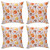Fall Maple Leaves Pumpkin Throw Pillows Pillow Covers for Couch 18x18 Set of 4 Outdoor/Indoor Linen Throw Pillow Covers Decorative Cushion Case Pillow Cases for Sofa Bed, Thanksgiving Autumn Harvest