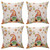 Thanksgiving Autumn Gnome Pumpkins Throw Pillows Pillow Covers for Couch 18x18 Set of 4 Outdoor/Indoor Linen Throw Pillow Covers Decorative Cushion Case Pillow Cases for Sofa Bed, Fall Maple Leaves
