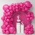 123Pcs Hot Pink Balloons Different Sizes, Pink Balloon Garland Arch Kit 18In 12 In 10In 5In Latex Matte Balloons, Wedding Birthday Baby Shower Bride Anniversary Gender Reveal Party Decoration Supplies