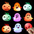 Halloween Party Favors, 8 Pcs Light Up Ghost Pumpkin Stress Balls for Kids Halloween Goodie Bag Pinata Fillers Stuffers Prizes Glow in The Dark Squishy Fidget Toys Gifts for Teens Boys Girls Toddlers