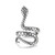 Sllaiss 925 Sterling Silver Snake Ring for Women White Gold Plated Vintage Punk Rings Adjustable Open CZ Animal Snake Finger Ring Jewelry