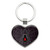 GRAPHICS & MORE Black Spider on Web Keychain Heart Love Metal Key Chain Ring