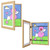 2 Pack Kids Artwork Frame Natural Woodgrain, 10x12.5 Child Art Frame Without Mat Changeable Front Opening, 8.5x11 Frame With Mat, Children Storage Frame Holds Crafts, Drawing, Art Project, Schoolwork