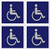 SecurePro Products Large (5" x 5") Premium Quality Disabled/Wheelchair Symbol ADA Compliant Handicap Access Decal Stickers