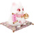 Vaguelly Lucky Cat Statue, Japanese Lucky Cat Figurine Resin Fortune Cat Feng Shui Desk Ornament Wealth Health Welcoming Animal Ornament Maneki Neko Decor, Pink