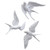 GANAZONO Diorama 3pcs Swallow Bird Wall Art 3d Resin Flying Sparrow Birds Wall Hanging Wall Decor Doves Bird Statue Figurine Animal Wall Sculptures for Living Dining Room Bird Decor