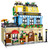WISEPLAY Flower City Hotel Square Building Set - Compitable with Lego House Sets - Modular Building Block Display Model for Adults with Led Lights 1464 Pieces