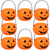 VOSAREA 8pcs Pumpkin Bucket Halloween Pumpkin Candy Buckets with Handles Trick-or-Treat Bucket for Halloween Party Favor Supplies (Orange)