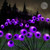 4 Pack-32LEDs Halloween Decorations Outdoor Lights - Solar Halloween Scary Eyeball Pathway Lights Swaying by Wind, Waterproof Solar Halloween Stake Lights for Garden Porch Lawn Pathway (Purple)