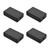 Heyiarbeit ABS Plastic Dustproof Junction Box Junction Project Box Enclosure Circuit Board Small Box 2.36"x1.42"x0.67"(LxWxH) for Electronic Projects Black 4pcs