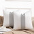 YCOLL Farmhouse Pillow Covers 20x20, Boho Throw Pillow Covers Set of 2, Black Striped Linen Decorative Pillows Cushion Covers for Couch Sofa Bedroom