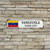 Venezuela Flag Retro Street Hanging Signs Customized Your City Name Street Sign Chic Style Aluminum Metal Plaque Wall Art Hanging Decor Quality Hanging Signs Venezuela for Cafe Pub Bar Office 3x12in