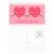 Valentine's Day Pink Cute Smile Face Hearts Postcard Set Birthday Mailing Thanks Greeting Card