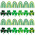 69 Feet St. Patrick's Day Bulletin Board Border Sticker, St Patricks Day Boho Rainbow Scalloped Bulletin Board Border Green Shamrocks Border Decoration for St Patricks Day Classroom Blackboard Border