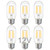 TOKCON 12V Low Voltage LED Tube Light Bulbs - Soft Warm 2700K 4W (Only for 12 Volt DC/AC)- 40W Equivalent E26 Standard Base T45 Bulb for RV, Landscape, Solar Battery System - 6 Pack