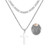 Tungary 925 Sterling Silver Cross Necklace for Men, Mens Cross Necklaces Stainless Steel Silver Layered Figaro Chain Cross Pendant Necklace 18/20 Inches Box Chain