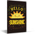 Hello Sunshine Retro Metal Sign Black Vintage Metal Poster Black Vintage Metal Poster Home Garage Bathroom Cafe Bar Club Garden Restaurant Bar Wall Decoration 12x16 Inches
