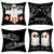 Xihomeli Halloween Pillow Covers 24x24 Inch Set of 4 Boo Spooky Ghost Black Hand Skeleton Decoration Holiday Farmhouse Pillow Case Square Goth Decor Cushion Case for Home Sofa Couch