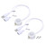 MECCANIXITY DC 5V-24V 5A PIR Motion Activated Sensor Switch with USB Interface Cable for Kitchen Cabinet LED Strip Light, with Light Sensor White 2Pcs
