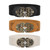 LEACOOLKEY 3 Pack Women Vintage Wide Waist Belt for Dress, Elastic Cinch Belt with Retro Interlocking Brass Buckle