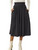 Black Skirts for Women Casual High Elastic Waisted Pleated Swing Midi Skirt with Pockets Solid Color Large