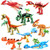 HOGOKIDS Dinosaur Building Toys Set - 8-in-1 Dinosaur Building Blocks Sets for Kids | 604 Pcs STEM Mini Dinosaur Building Kit | Christmas Birthday Gift for Boys Girls Aged 6 7 8 9 10 11 12 Years Old
