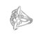 UNIFT Witches Knot Ring For Women Stainless Steel Celtic Quaternary Wiccan Geometric Style Witches Knot Ring Witchcraft Amulet Jewelry Gift (9, sliver)