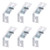 UFURMATE Vertical Blind Bracket, 6 Pcs Metal Vertical Blinds L- Shaped Brackets Vertical Blind Bracket Clips Side Mounting Blind Holder Replacements