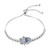 BISAER 925 Sterling Silver Lucky Evil Eye Adjustable Bracelets Cubic Zirconia Hamsa Fatima Hand Bracelet for Women