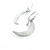 Moon Earrings, Sterling Silver Hammered Crescent Moon Dangle Earrings, Handmade Antiqued Silver Lightweight Minimalist Boho Celestial Moon Jewelry