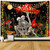 Uspring Skull Mushroom Tapestry Skeleton Lovers Tapestries Vintage Plants Tapestry Moon Garden Galaxy Tapestry Hippie Gothic Wall Tapestry for Bedroom Aesthetic Decor (70.9 x 92.5 inches)