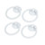 uxcell Furniture Drawer Door 52mmx43mmx13mm Ring Metal Pull Handles Knobs White 4pcs