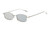 FEISEDY Vintage Small Rectangle Sunglasses Women Men Retro Trendy Square Metal Frame Sun Glasses B2295
