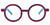 VOOGLAM Red/Blue Round Frame Clear Lens Glasses for Women, Fashion Fake Glasses Non Prescription Eyeglasses