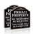 Faittoo Private Property No Trespassing No Soliciting Sign, Violators Will Be Prosecuted Sign, 2-Pack 11.6 x 11.6 Inch Reflective Aluminum, UV Protected, Weather/Fade Resistant, Easy to Install