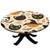 Atury Halloween Fitted Tablecloths Round, Halloween Cat Elastic Edge Polyester Decorative Tablecloths, Erasable Washable Tablecloth for Family Festival Party, Fit for 36" Round Table