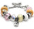 Rhinestone Charm Large Hole Bead Bracelet Kit - 14 pieces