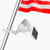 enrybia Flag Pole Light Solar Powered, 2 in 1 Flagpole Solar Light Fits Dia 1-1.5 in Flag Pole Super Bright 4 LED Flag Light Outdoor Waterproof Dusk to Dawn for Most Wall-Mounted Spinning Flag Poles