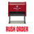 Rush Order Self Inking Rubber Stamp (Red Ink) - X-Large