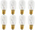 Himalayan Dimmable Salt Lamp Light Bulbs 25 Watt - Candelabra Bulb Adapter - E12 Light Bulb - 2500 Hour Life - GoodBulb (8 Pack)