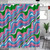 APROPHIC Retro Shower Curtain Vintage Abstract Colorful Pink Blue Green Shower Curtain for Bathroom Aesthetic with 12 Hooks Waterproof Durable Polyester Fabric,72"*72"