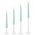 Glass Candle Holder Candlestick Holders: Hewory Taper Candle Holders 4Pcs Candle Stick Candle Holder, Clear Tall Candle Holders for Table Centerpiece Wedding Christmas Holiday Party Decorations