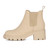 Rihero Women's Chelsea Ankle Boots Fashion Slip On Lug Sole Chunky Heel Booties Apricot Size 8