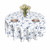 Pzoyubi Nautical Tablecloth Round 60 Inch Summer Tablecloth Blue Anchor Tablecloth Washable Table Cloth for Holiday Outdoor Kitchen Dining Table Decor