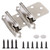 20 Pack Cabinets Hinges Brushed Nickel 1/2" Overlay Satin Nickel Hinges for Kitchen Cabinets Doors Slow Closing Cabinet Hinges Hardware Self-Closing Cabinet Hinges RV Semi-Concealed Cupboard Hinges