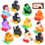 Cherislpy 12 Pcs Halloween Rubber Ducks Cars Toys Soft Jeep Bath Toy Vehicles for Babies Kids Birthday Gifts,Halloween Party Favor (Halloween)